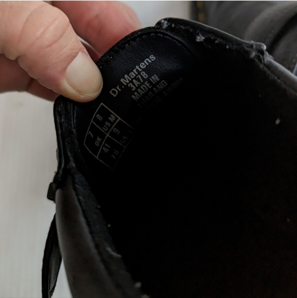 DOC MARTENS 3A78 chunky platform black leather buckle monk loafers Creepers - Picture 6 of 8